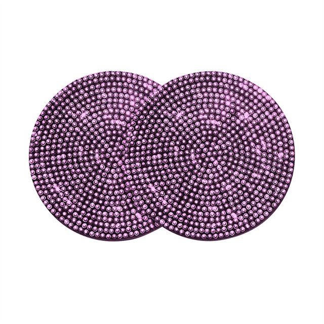 Riwesomey Portavasos Universal para coche, alfombrillas de aislamiento térmico, almohadillas de diamantes de imitación antideslizantes para Interior de Automoción decorativa y accesorios Rosado Riwesomey VI015548-03