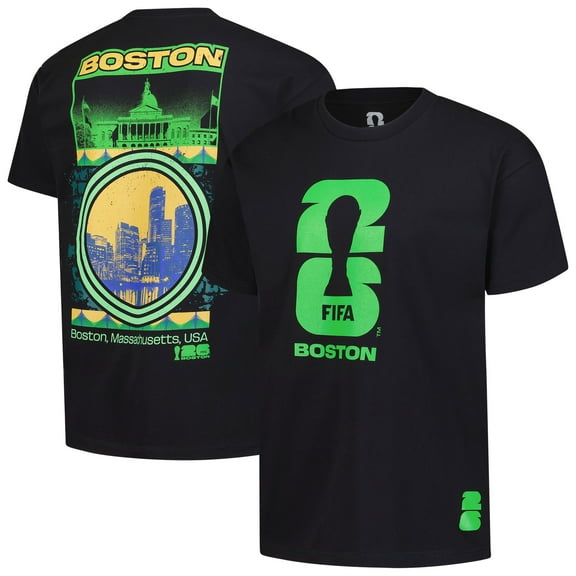 Men's Outerstuff Black 2026 FIFA World Cup Boston Host City Local Oversized T-Shirt
