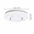 thumbnail image 4 of Flush Mount Ceiling Light Fixture, Bedroom Light, Modern Light Fixtures Ceiling, Flush Ceiling Light, 12 Inch Round 18W High Brightness White Led Ceiling Lamp, Full Installation, 4 of 7