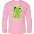 thumbnail image 3 of Inktastic Cute Frog, Green Frog, Frog Prince, Crown Long Sleeve Youth T-Shirt, 3 of 5