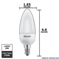 thumbnail image 2 of PHILIPS 147918 5 Watt - 15 W Equal - Warm White 2700K - CFL Light Bulb - Decorative Torpedo - Marathon, 2 of 2