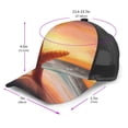 thumbnail image 2 of Disketp Starfish Sunset Sea Beach Print Trucker Hat Men Women - Mesh Baseball SnapBack Cap, 2 of 7