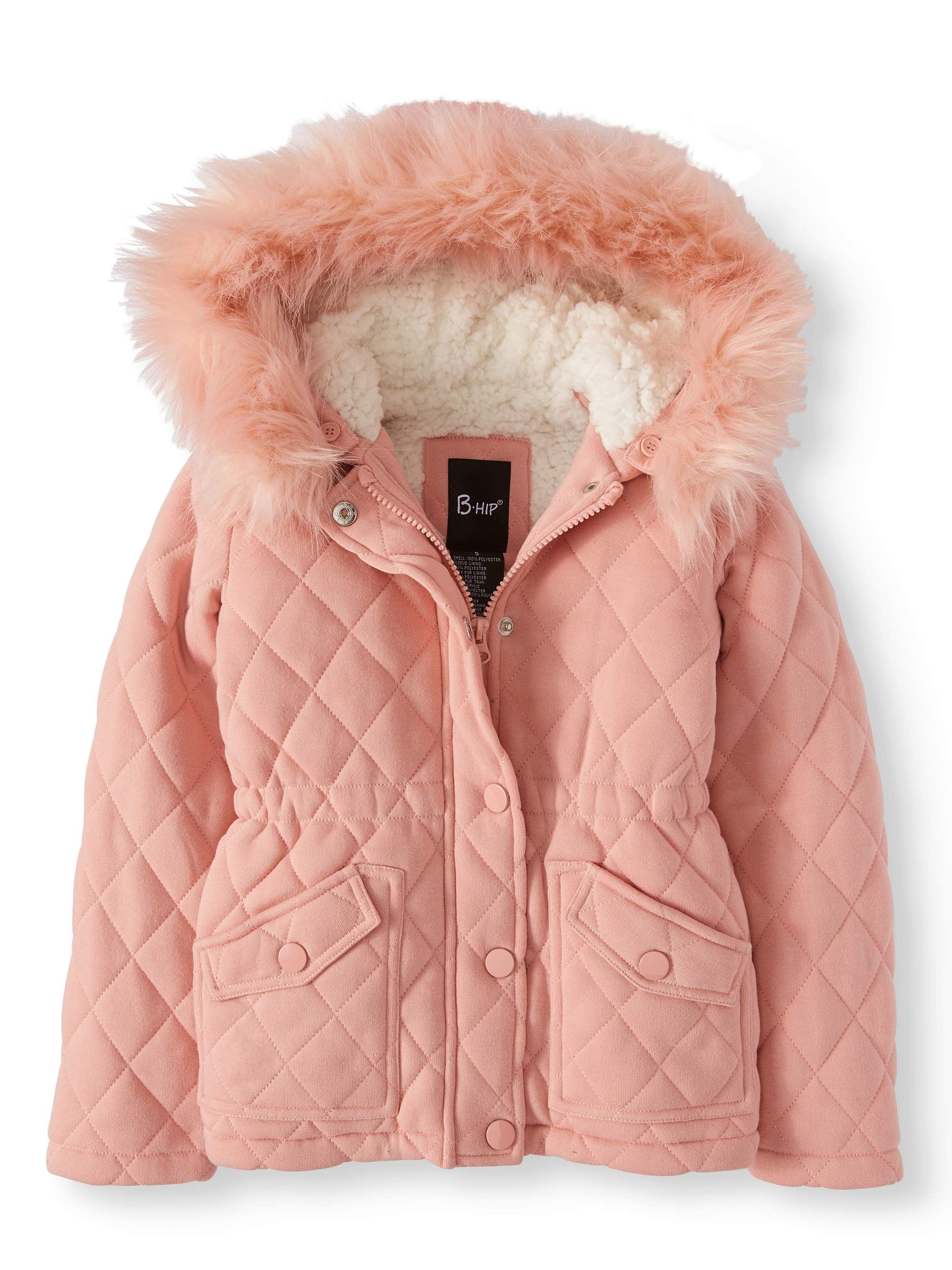 OCHENTA Girls Coats Mid-Long Winter Padded Quilted Jacket