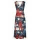 thumbnail image 3 of Vestido Corto de Verano Patriótico Día de la Independencia Impreso Cuello en V sin Mangas Grande Doblado, Mini Longitud para Casual Y Diario, 3 of 5
