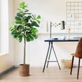 thumbnail image 5 of 6.9FT Artificial Plant Fiddle Leaf Fig Tree, 83inch Fake Plants Tree in Pot, Faux Tree with 112 Leaves Nearly Natural Artificial Plant for Home Decor Indoor Outdoor Office Perfect Housewarming Gift, 5 of 7