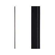 1/2" Stair Railing Iron Balusters (Contractor 15-Pack) Plain BAR Stair Parts Modern Hollow (Real Black not Matte) Metal Spindles - 1/2" x 44" Tall
