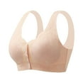 thumbnail image 2 of YWDJ Bras for Women Push up and Padded Back Closures Sleep Bras No Wire Comfy Bras Wide Strap Full Coverage Wrap Lounge Bras Padded Plus Size Comfortable Bras Comfortable Bras Beige XL, 2 of 4