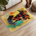 thumbnail image 5 of Latch Hook Rug Kit Cute Dachshund Dog Pre-printed Handmade Carpet Crochet Yarn Craft DIY Hook and Latch Door Mat Tapestry for Home Floor Decoration 52x38cm-1, 5 of 8