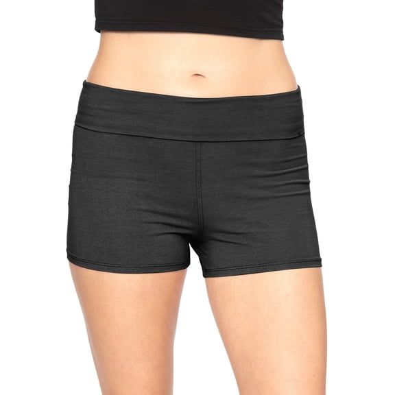 Stretch Is Comfort Women's Teamwear Foldover Yoga Shorts | Adult Small - 3x