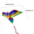 thumbnail image 4 of Zeiwohndc 55.12x30.71in Portable Parrot Kite Toy Bright Color Nylon Made Yard Games, 4 of 6