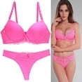 thumbnail image 4 of Traje de sujetador de encaje sexy europeo y americano de talla grande, ropa interior de mujer francesa, traje de sujetador, 4 of 5