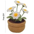 thumbnail image 3 of AMERTEER 1 Set Vibrant Color Simulation Flower Creative DIY Crochet Kit Tulip Potted Crochet Material Bag, 3 of 12