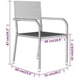 thumbnail image 2 of vidaXL Patio Dining Set Wicker Outdoor Dining Table and Chair Conversation Set, 2 of 7