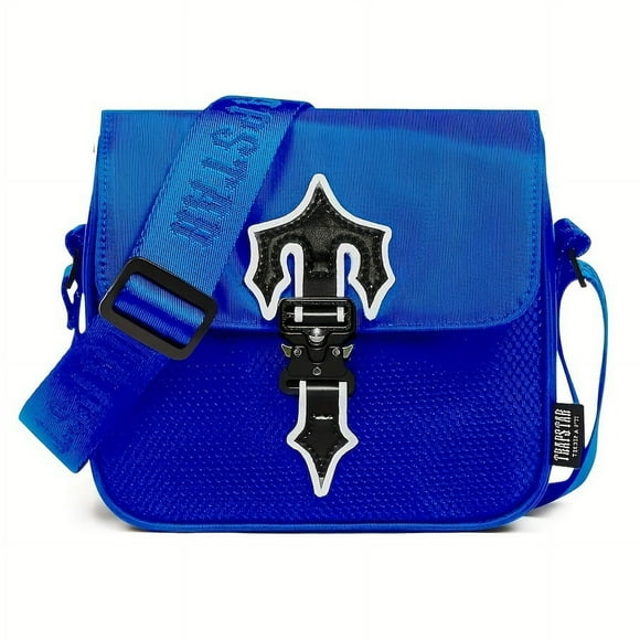 JOEYTAKE Trapstar Bag Fashion Brand Trapstar Bag Crossbody Bag Fashionable Shoulder Bag Cross Border Oxford Fabric Hip Hop blue