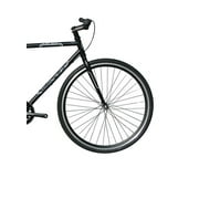 Wonder Wheels Fixed Bike 700C 57Cm Hi-Ten Steel Frame Side Pull Brake Alloy Black Rims 700C*1.5*14G*32H*H30 Black Spokes, Tire: Black. - Matte Black & Black