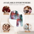 thumbnail image 7 of Daiia Colorful Abstract Waves for Women's Long-Sleeved Pajama Set – Soft & Comfortable Sleepwear Button-Up Pajamas Cozy Lounge Wear-Large, 7 of 7