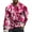 Pink, variant on COSFO Casual Men Shirts Crew Neck Long Sleeve Blue Camouflage Pullover Oversized Tshirts for Men