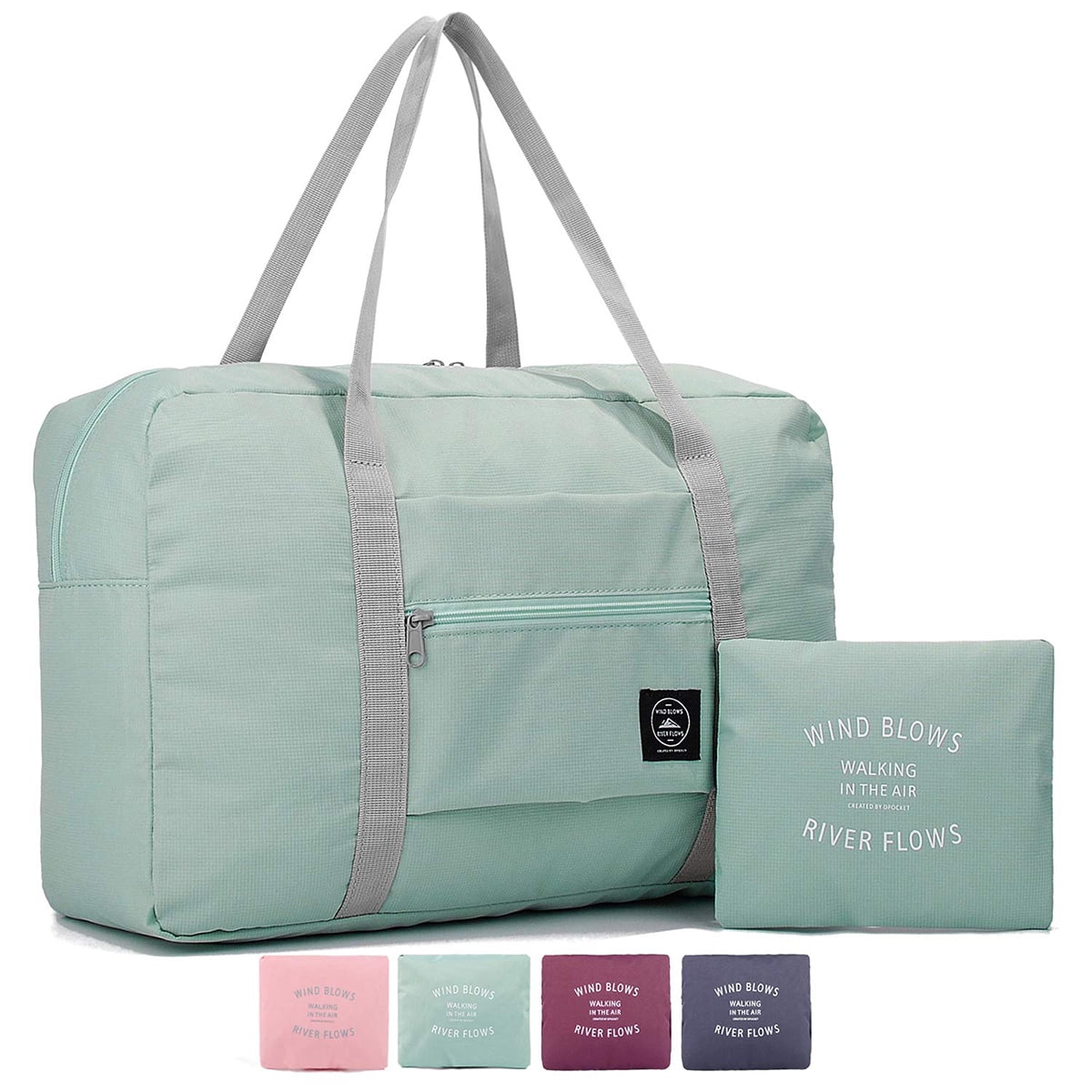 Travel Luggage Duffle Bag Lightweight Portable Handbag Pink Rose Print Large Capacity Waterproof Foldable Storage Tote