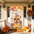thumbnail image 5 of Fall Door Banner Cover,Autumn Harvest Animal Pattern Background for Front Door Patio Entryway 70.87x35.43 Inch, 5 of 6