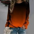 thumbnail image 3 of Qeaghou Womens Sweatshirts Long Sleeve Crewneck Fall Casual Sweatshirt Trendy Gradient Color Loose Soft Pullover Tops, 3 of 5