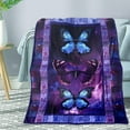 thumbnail image 3 of Butterfly Blanket for Kids Adult Soft Couch Room Kawaii Flannel Throw Blanket Decor for Couch 50"x60", 3 of 6
