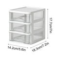 thumbnail image 3 of Transparent Plastic Desktop Storage Box - 2/3/4/5-Layer Drawer Organizer for Stationery, Cosmetics & Office Supplies (14.2x18.3cm) - Shatterproof Design, 3 of 3