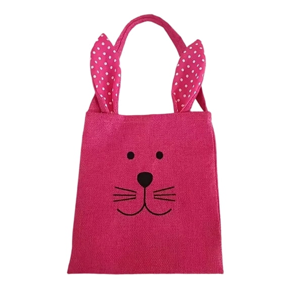Easter Bunny Ear Handbag - Festive Linen Gift Packaging Bag for Celebrations & Decor - Reusable Eco-Friendly Holiday Tote with Stylish Design