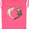 thumbnail image 4 of Inktastic Cute Ferret Heart Boys or Girls Baby Bodysuit, 4 of 5