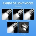thumbnail image 4 of Lttoisl Mini LED Rechargeable Flashlight with Hat Clip, Dual Illumination Portable Emergency Light for Outdoor Activities, 400mAh Battery, USB Charging, Black, 4 of 8