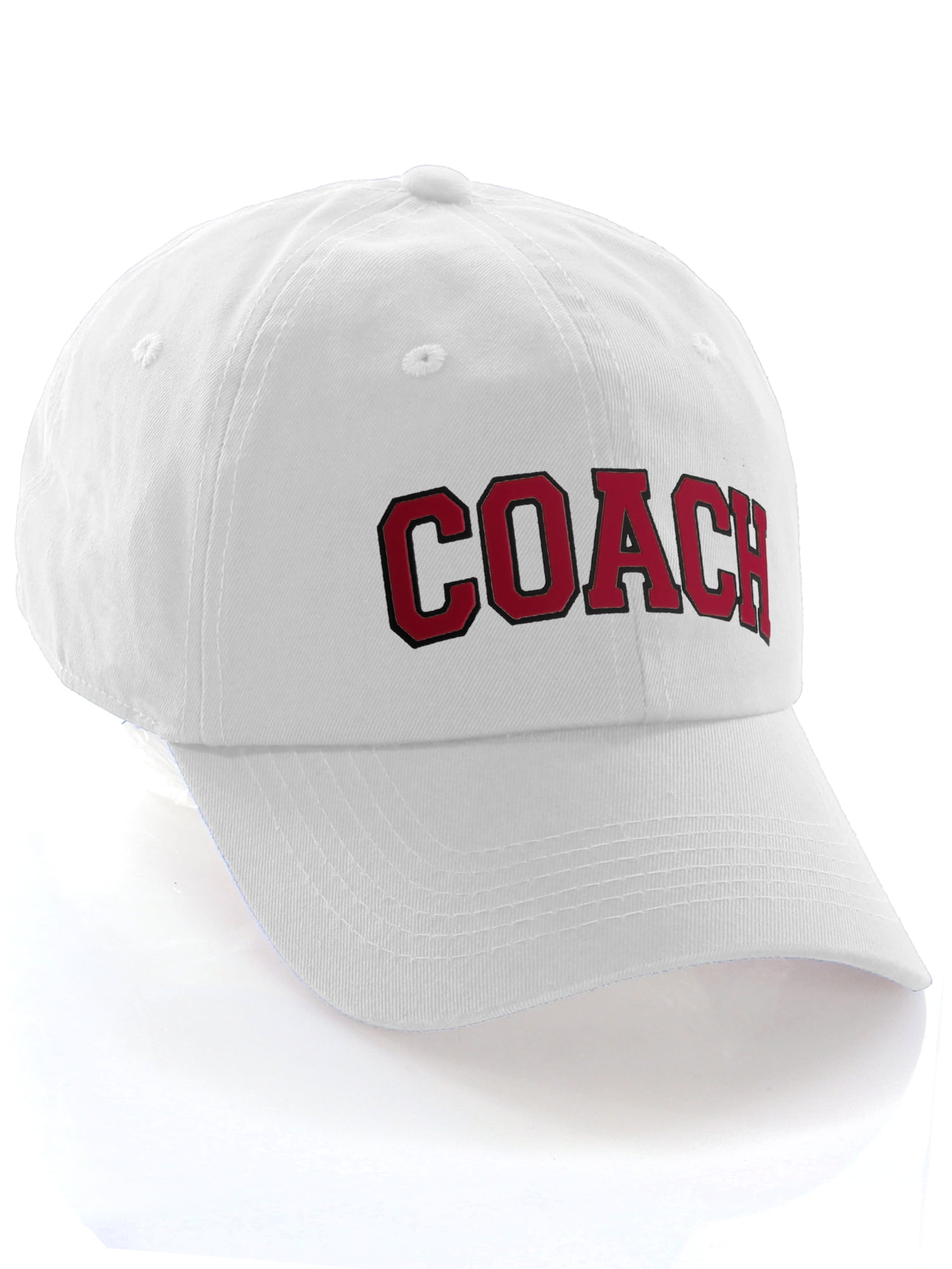 Sports Team Coach Baseball Hat Layered Arch Letters Unstructured Low