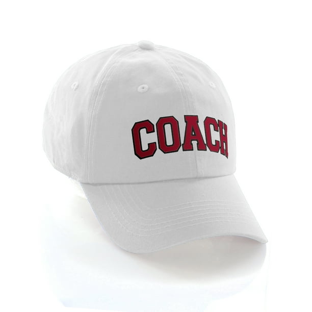 Sports Team Coach Baseball Hat Layered Arch Letters Unstructured Low