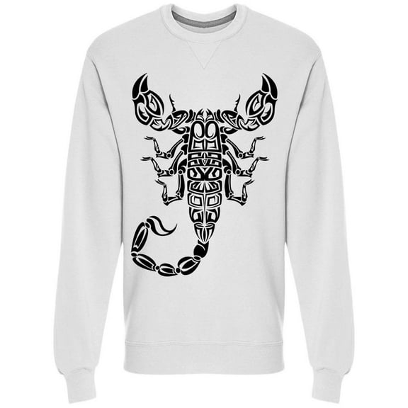 Scorpion Tribal Graphic Sweatshirt Men -Image by Shutterstock, Male Small
