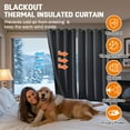 thumbnail image 4 of Lapalife Thermal Insulated 100% Blackout Curtains for Bedroom, 84 Inch Double Layer Thick Quilted Lining Grommet Curtain Noise Reducing for Living room, Bedroom, Gray, 1 Panel, 4 of 9