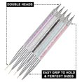 thumbnail image 3 of 5pcs Nail Art Brushes | Double Ended Nail Art Dotting Tool set | Nail Art Pen for Painting Nails | Manicure Drill Drawing Nails Brush Pen for Nail Art, 3 of 5