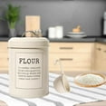 thumbnail image 3 of DOLITY Bocal de Rangement Alimentaire en Métal Blanc Rustique pour Cuisine 3 L avec Farine, 3 of 9