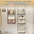 thumbnail image 3 of 5 Tier Hanging Closet Organizer with Adjustable Dividers, Foldable Storage Baskets for Clothing, Socks, Handbags, 3 of 7