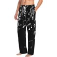 thumbnail image 2 of Goofa Falling Musical Pattern Printed Soft Pajama Pants for Men, Wide Leg Comfy Casual Lounge Yoga Pants-Small, 2 of 9