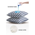 thumbnail image 5 of Outdoor Throw Pillow Cover Rustic Farmhouse Navy Blue and White Buffalo Checked Plaid Waterproof Cushion Covers 2 Pack Lattice Pillow Cases Home Decoration for Patio Garden Couch Sofa, 5 of 7
