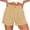 Khaki, variant on Horkkom Linen Shorts for Women Button Zipper Elastic Waist Shorts Summer Vacation Casual Shorts with Pockets L