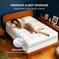 thumbnail image 2 of Queen Size Dual Layer 4 Inch Memory Foam Mattress Topper, 2 Inch Cooling Gel Memory Foam and 2 Inch Washable Soft Pillow Top Mattress Pad Cover, 8-24 Inch Deep Pocket, Medium Firm Support, 2 of 5