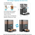thumbnail image 6 of HoneyGuaridan 6L Automatic Cat Feeder for 2 Cats, 2.4G WiFi Enabled Smart Feed Pet Feeder for Dogs, Timed Pet Food Dispenser with Stainless Steel Bowl APP Control, 10s Voice Black, 6 of 7