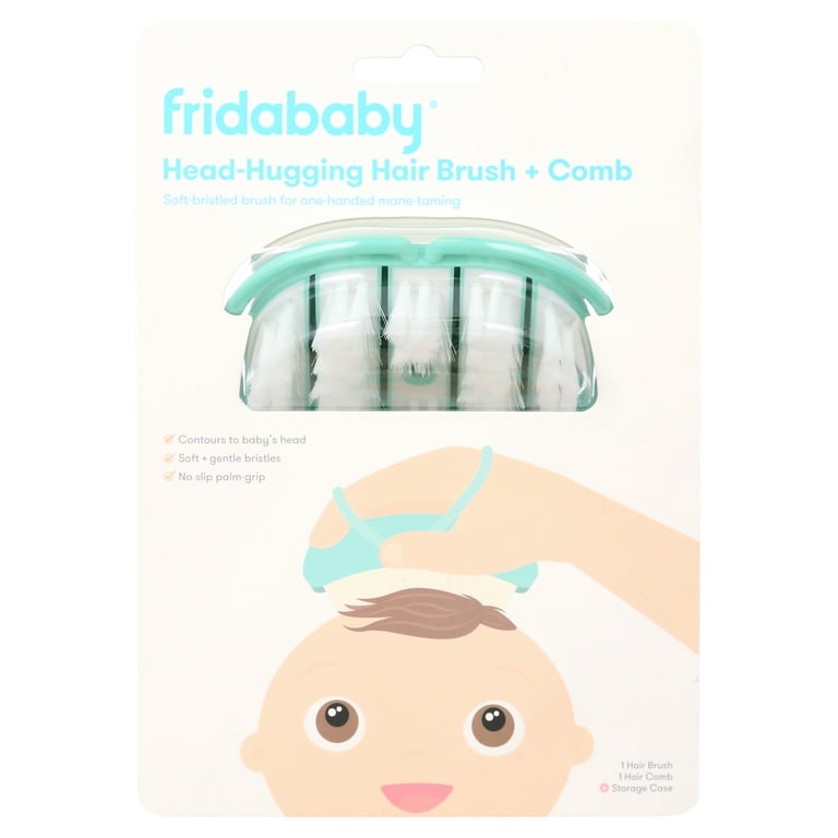 Frida Baby Baby Head-Hugging Soft Hairbrush Styling Comb Set for