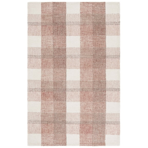 SAFAVIEH Genre Brendanus Plaid Area Rug, Ivory/Red, 8' x 10'