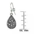 thumbnail image 2 of HOOUN Silver Blue Cubic Zirconia Dangle Drop Earrings Hook Women Wedding Jewelry-#17, 2 of 2
