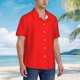 thumbnail image 3 of Fotbe Red Camisa Hawaiana para Hombre Unisex – Camisa Casual de Verano con Botones de Manga Corta de Algodón y Lino,Small, 3 of 7
