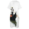 thumbnail image 4 of Gondolier-Vestido largo holgado con bolsillos para mujer vestido de verano, 4 of 6