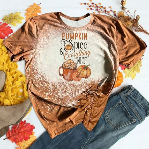 OKBOP Dress Shirts for Men,Crewneck T Shirts Thanksgiving Print Tees Short Sleeve T Shirt Blouse Tops for Women