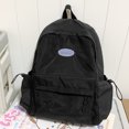 thumbnail image 1 of Bolsas de nailon para niños y niñas, versátil mochila escolar, mochila de viaje (negro), 1 of 5