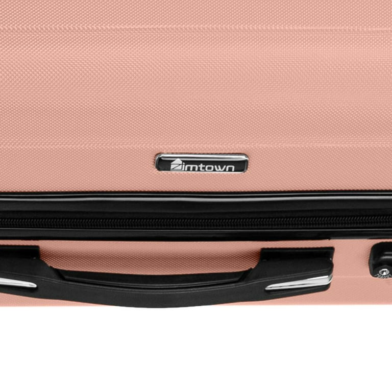Zimtown 3Pcs 20/24/28 Luggage Set Travel Bag TSA Lock Trolley Carry On  Suitcase Rose Gold 