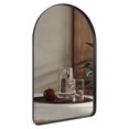thumbnail image 1 of ANDY STAR 24 x 38 In Wall Mounted Metal Frame Arched Vanity Mirror, Black, 1 of 9
